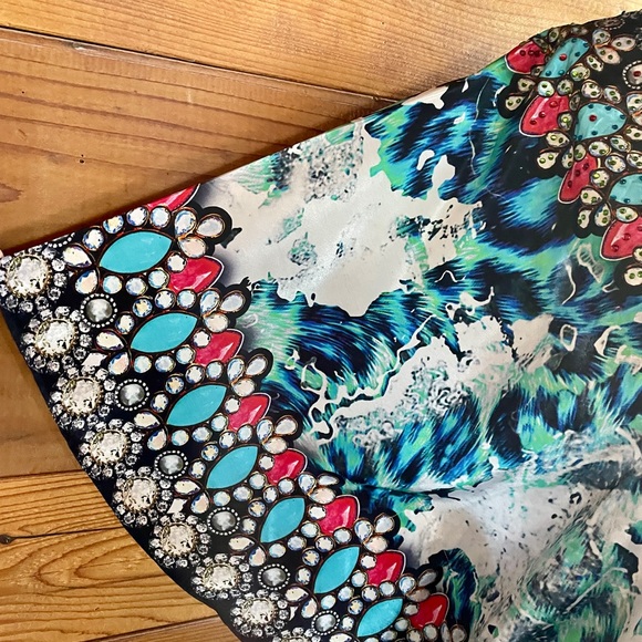 NWT True Colours by LA MODA CLOTHING Rhinestone ANIMAL PRINT Tunic MINI DRESS OS - Picture 13 of 16